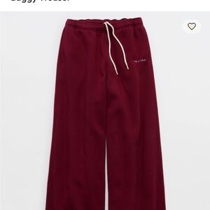 Offline by Aerie Stylish Burgundy wide leg  Pants